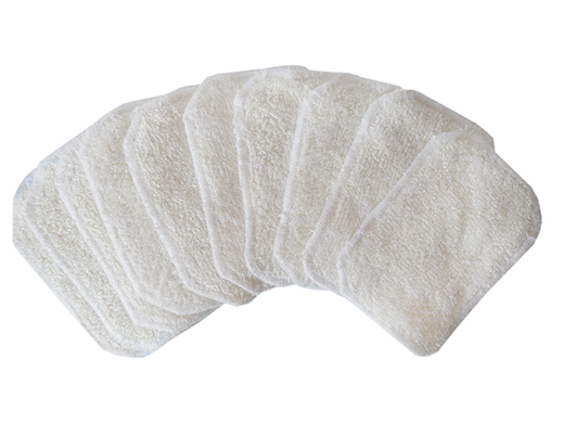 Lingette lavable bébé & peaux sensibles ❀ - Provence cigales blanche -  Micro-polaire écrue